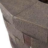 Dino Outdoor Lightweight Concrete Circular Fire Pit by Christopher Knight Home
