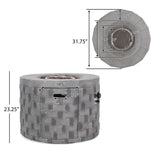 Dino Outdoor Lightweight Concrete Circular Fire Pit by Christopher Knight Home