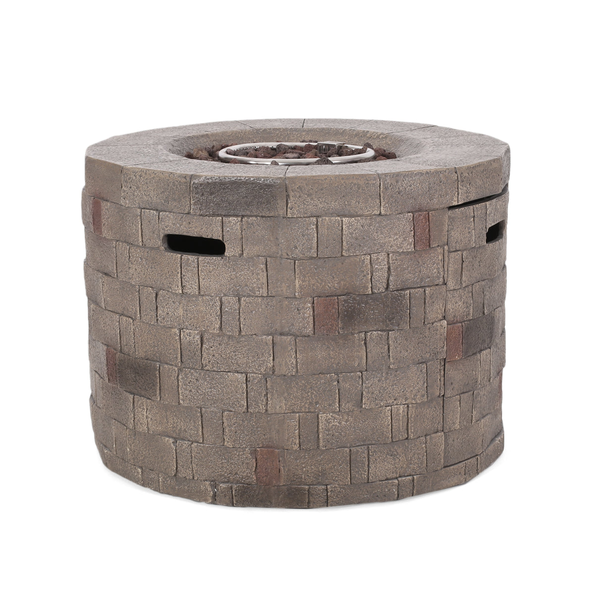 Dino Outdoor Lightweight Concrete Circular Fire Pit by Christopher Knight Home