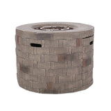 Dino Outdoor Lightweight Concrete Circular Fire Pit by Christopher Knight Home