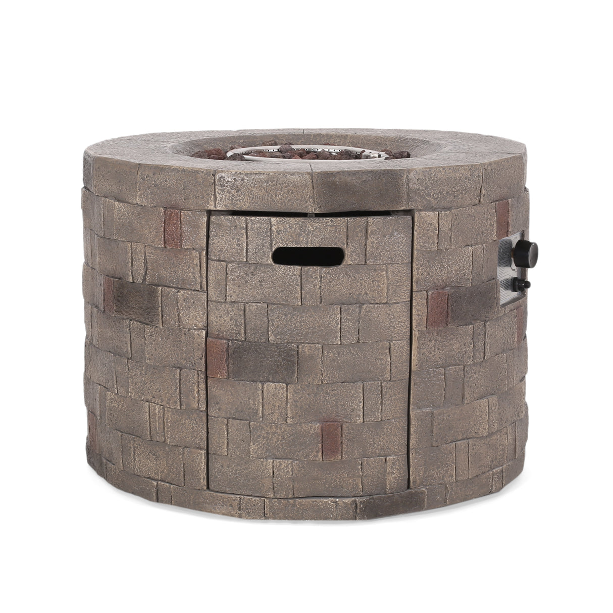 Dino Outdoor Lightweight Concrete Circular Fire Pit by Christopher Knight Home