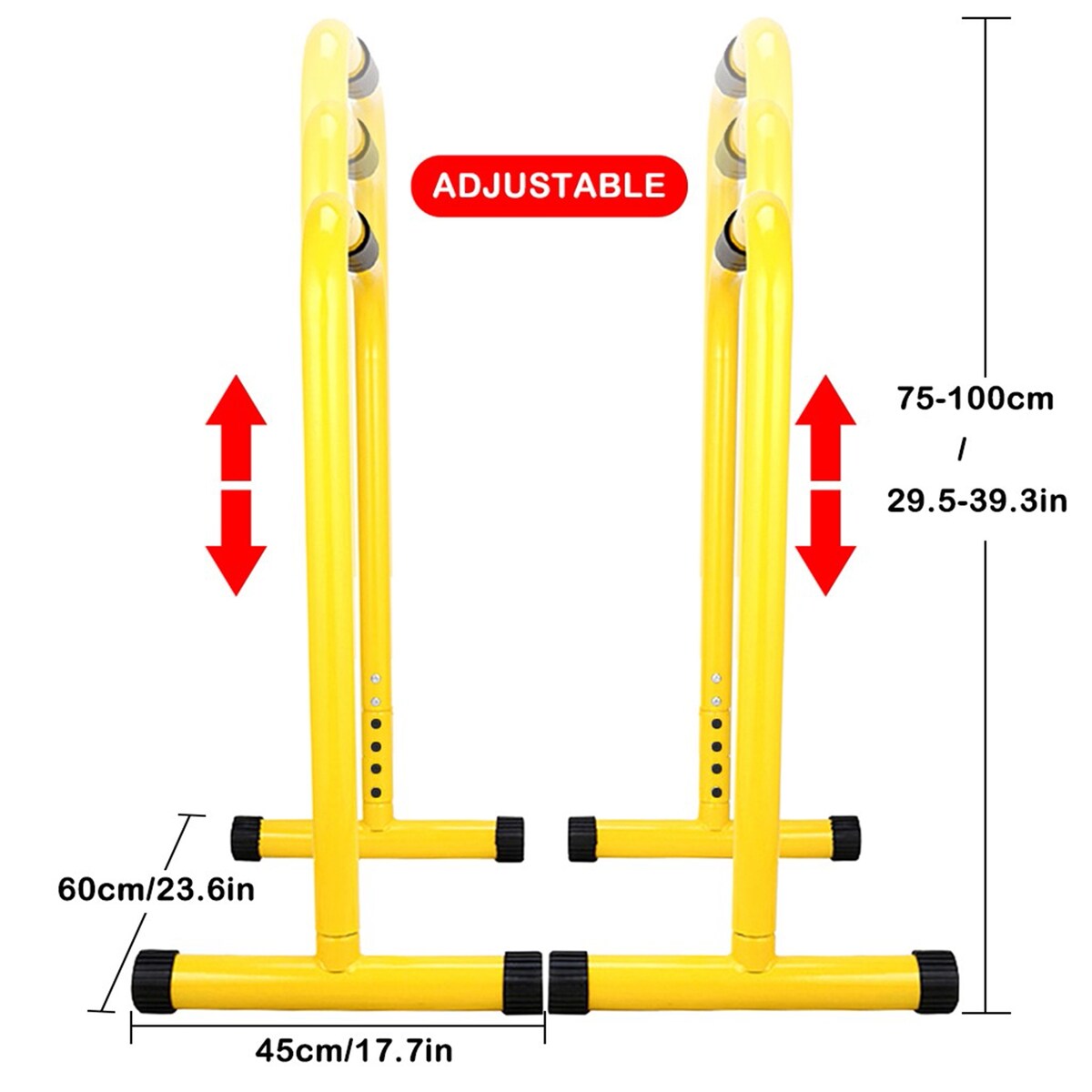 Dip Station Dip Stands Portable Fitness Equipment Outdoor Support Bars Indoor Yellow