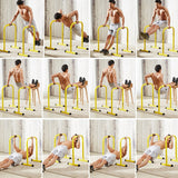 Dip Station Dip Stands Portable Fitness Equipment Outdoor Support Bars Indoor Yellow