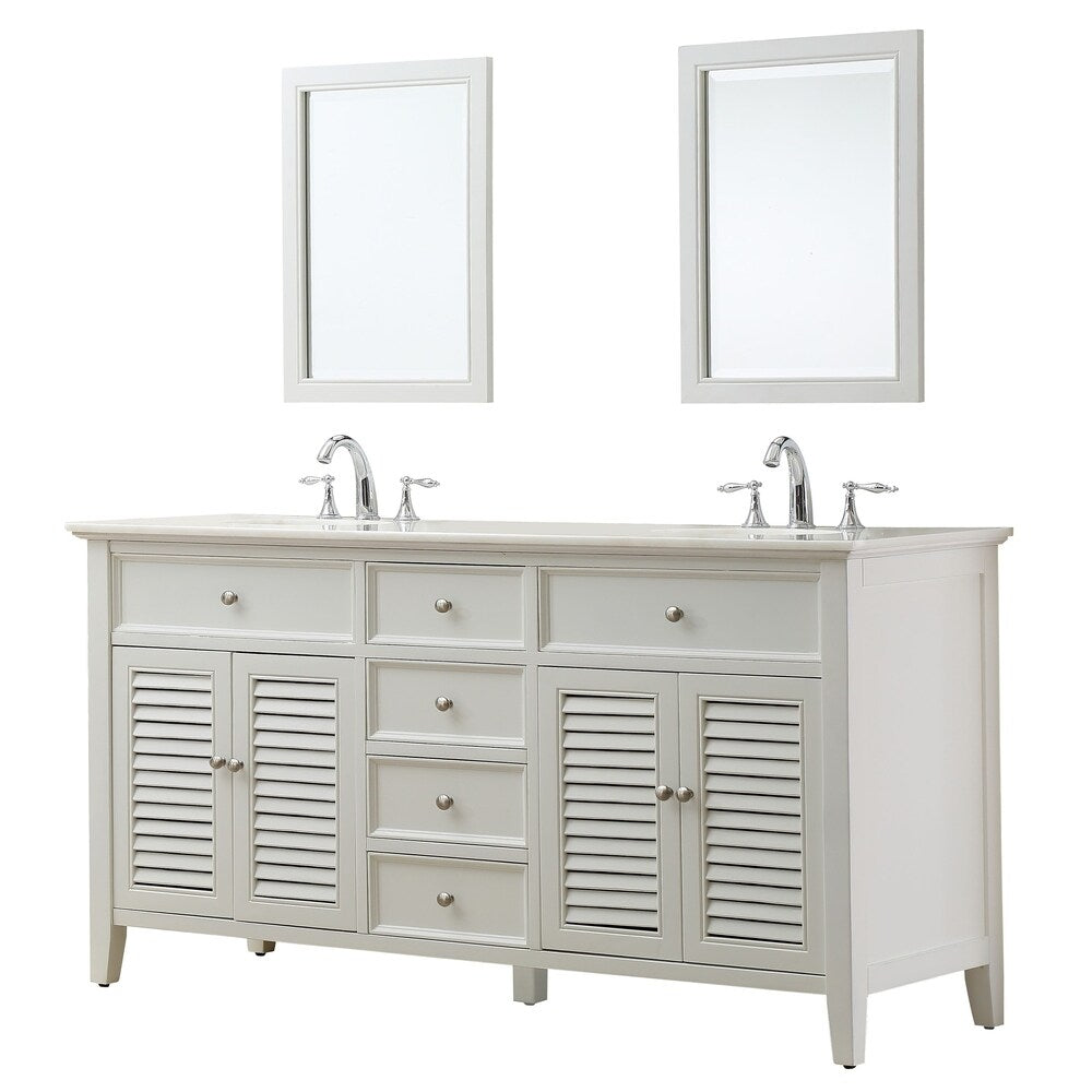 Direct Vanity Sink 70 inch Shutter Double Vanity Sink Cabinet