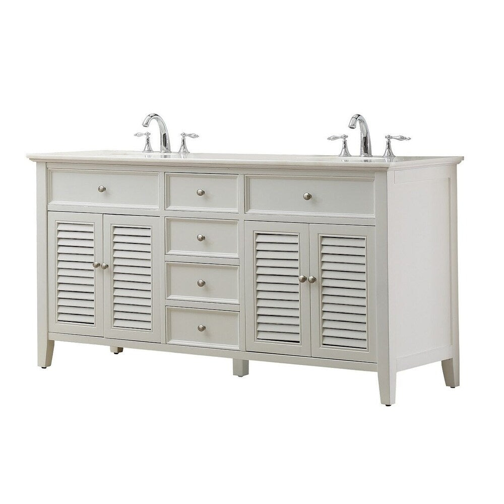 Direct Vanity Sink 70 inch Shutter Double Vanity Sink Cabinet