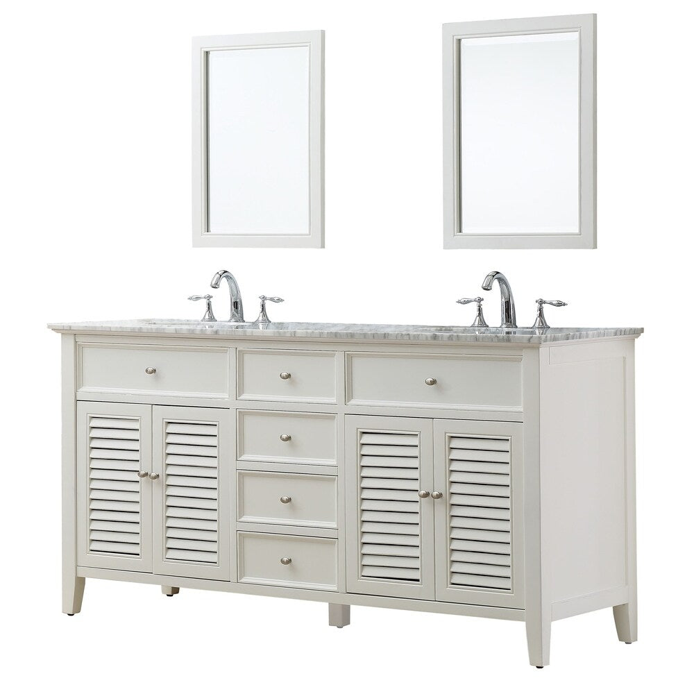 Direct Vanity Sink 70 inch Shutter Double Vanity Sink Cabinet
