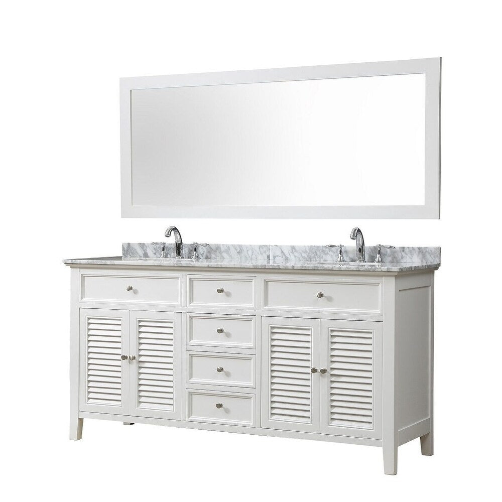 Direct Vanity Sink 70 inch Shutter Double Vanity Sink Cabinet