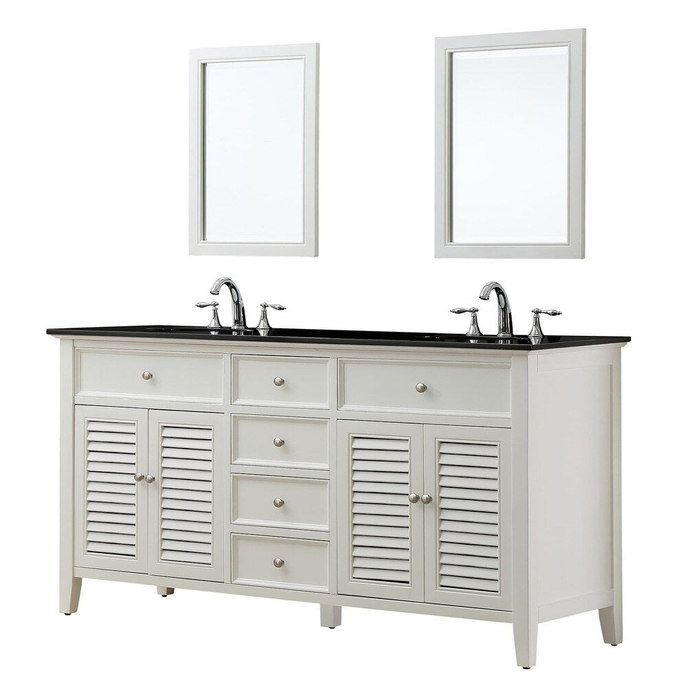 Direct Vanity Sink 70 inch Shutter Double Vanity Sink Cabinet