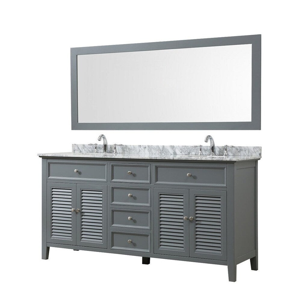 Direct Vanity Sink 70 inch Shutter Double Vanity Sink Cabinet