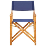 Director's Chairs 2 pcs Solid Acacia Wood Blue