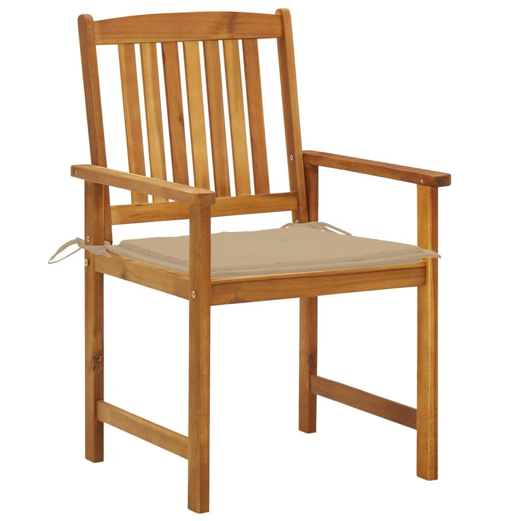 Director's Chairs with Cushions 2 pcs Solid Acacia Wood