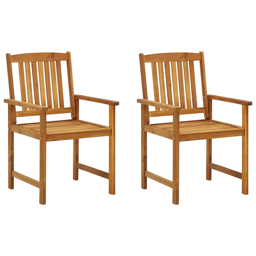 Director's Chairs with Cushions 2 pcs Solid Acacia Wood