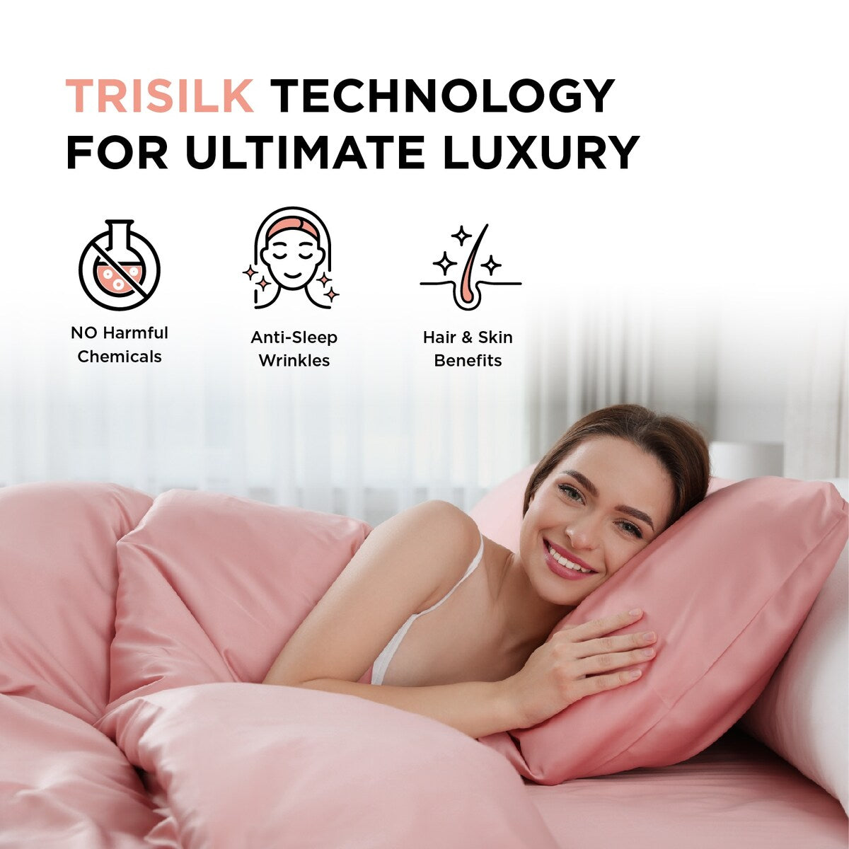 Discover NIGHT Trisilk Pillowcase - Luxury Mulberry Silk Pillow Covers for Skin and Hair