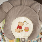 Disney Baby Winnie the Pooh Baby Bouncer Soothing Vibrations Deluxe Infant Seat - Faux Suede, Music, Removable -Toy Bar