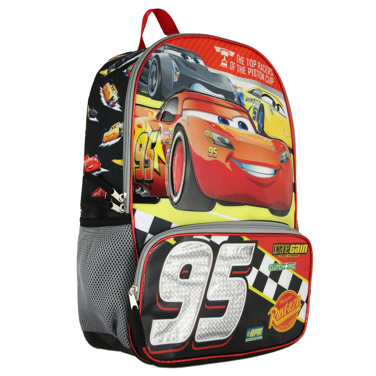 Disney Cars 95 Lightning McQueen 17" School Backpack Travel Laptop Bookbag - One Size