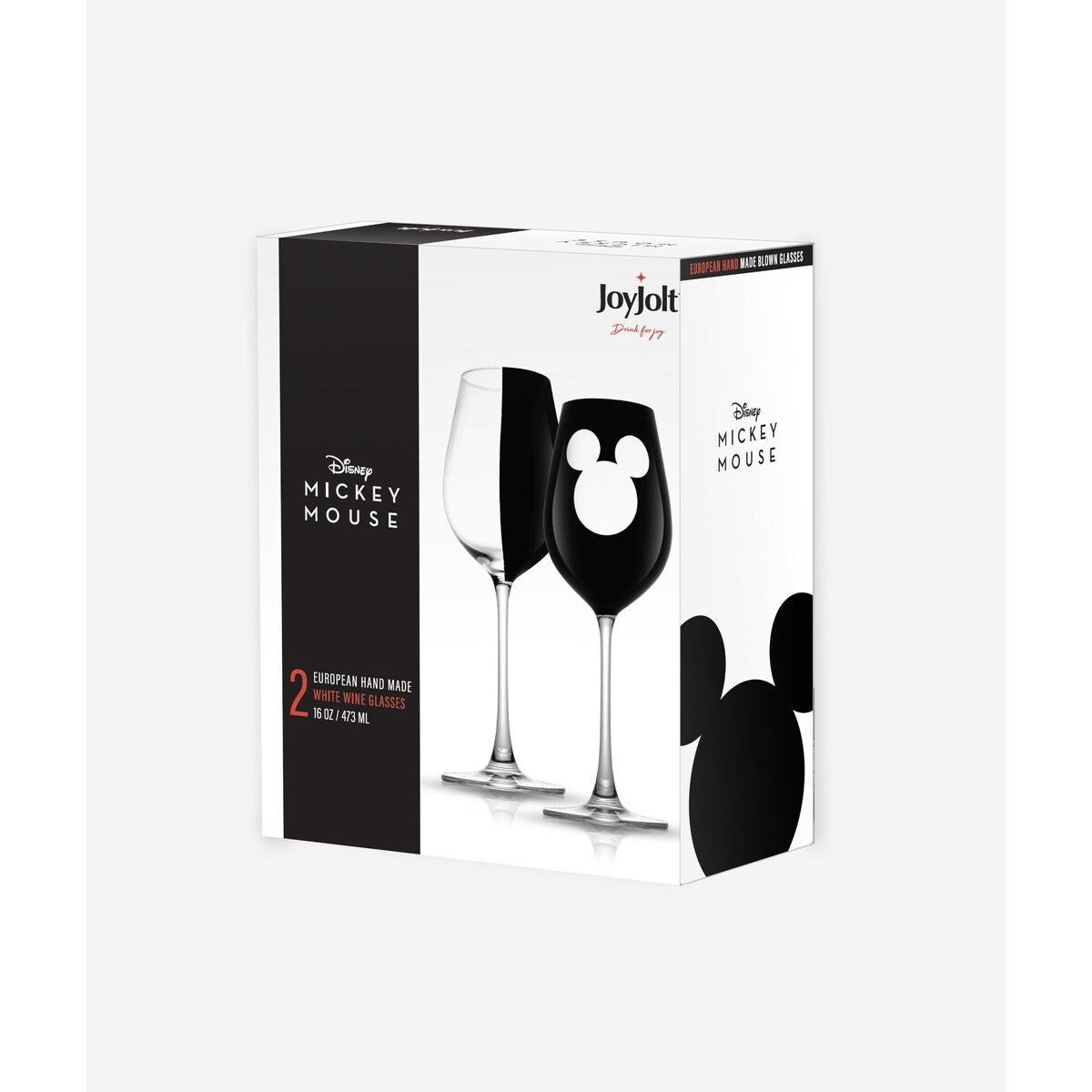 Disney Luxury Mickey Mouse Stemmed White Wine Glass - 16 oz - Set of 2 - 16 oz