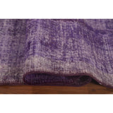Distressed Anatolian Turkish Vintage Rug Handmade Purple Wool Carpet - 8'1" x 11'8"