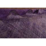 Distressed Anatolian Turkish Vintage Rug Handmade Purple Wool Carpet - 8'1" x 11'8"