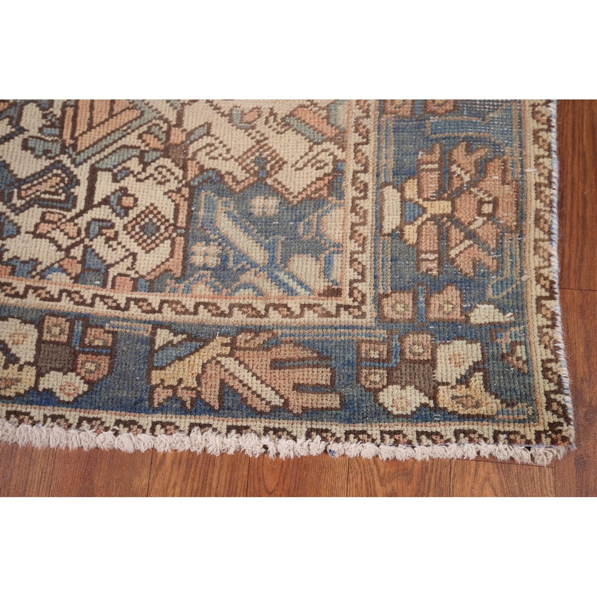 Distressed Bakhtiari Persian Vintage Area Rug Hand-Knotted Wool Carpet - 4'5" x 6'9"