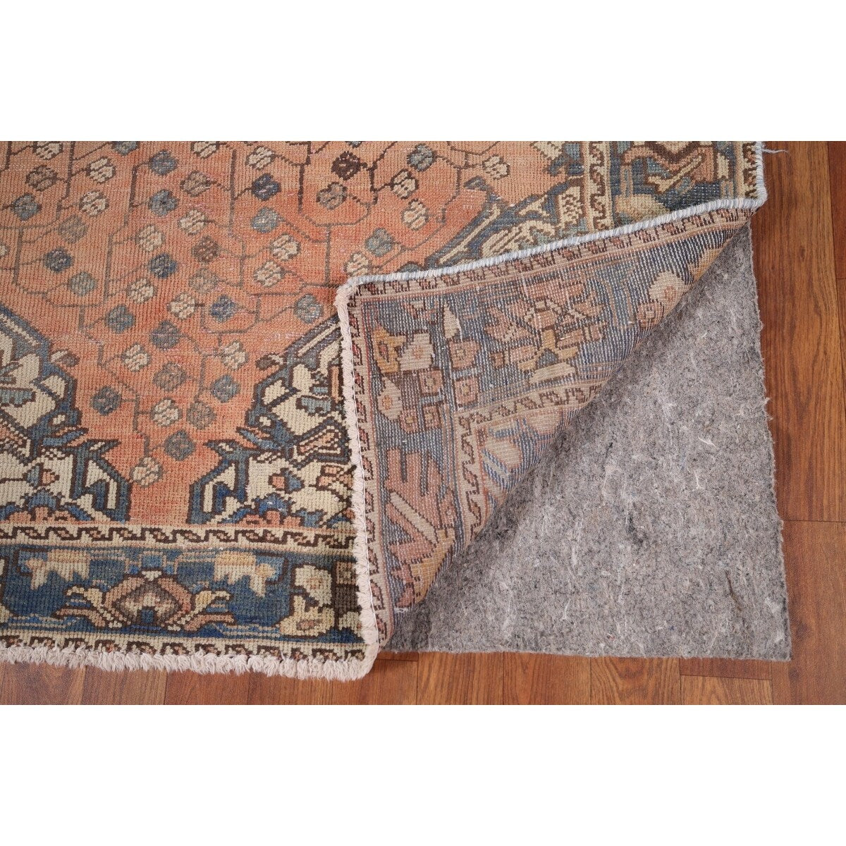 Distressed Bakhtiari Persian Vintage Area Rug Hand-Knotted Wool Carpet - 4'5" x 6'9"