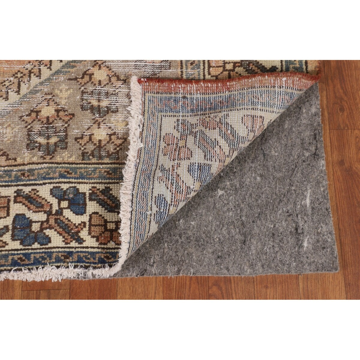 Distressed Bakhtiari Persian Vintage Area Rug Handmade Wool Carpet - 5'2" x 9'11"