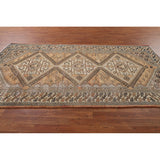 Distressed Bakhtiari Persian Vintage Area Rug Handmade Wool Carpet - 5'2" x 9'11"