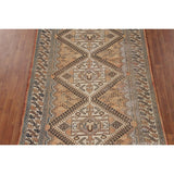 Distressed Bakhtiari Persian Vintage Area Rug Handmade Wool Carpet - 5'2" x 9'11"
