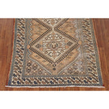 Distressed Bakhtiari Persian Vintage Area Rug Handmade Wool Carpet - 5'2" x 9'11"