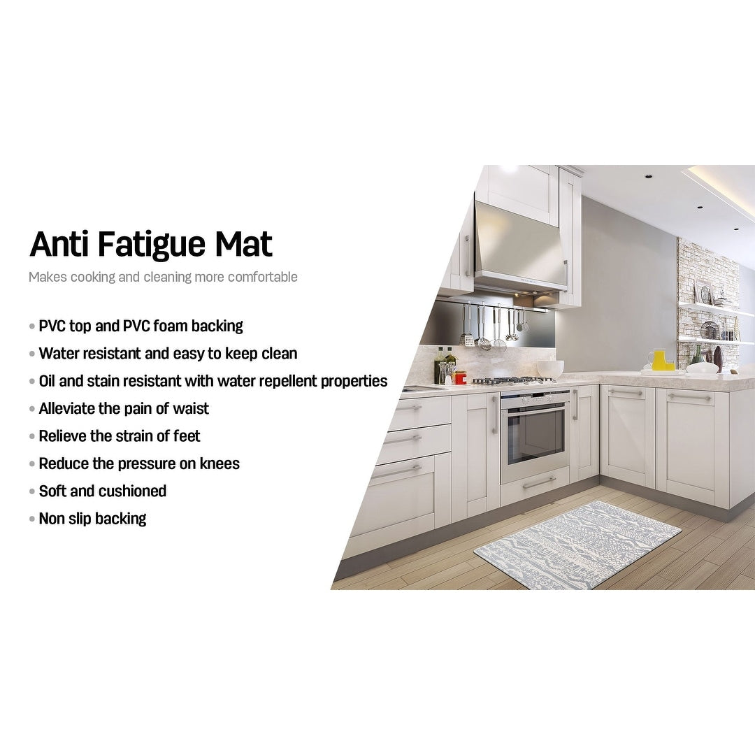 World Rug Gallery Distressed Boho Anti Fatigue Standing Mat