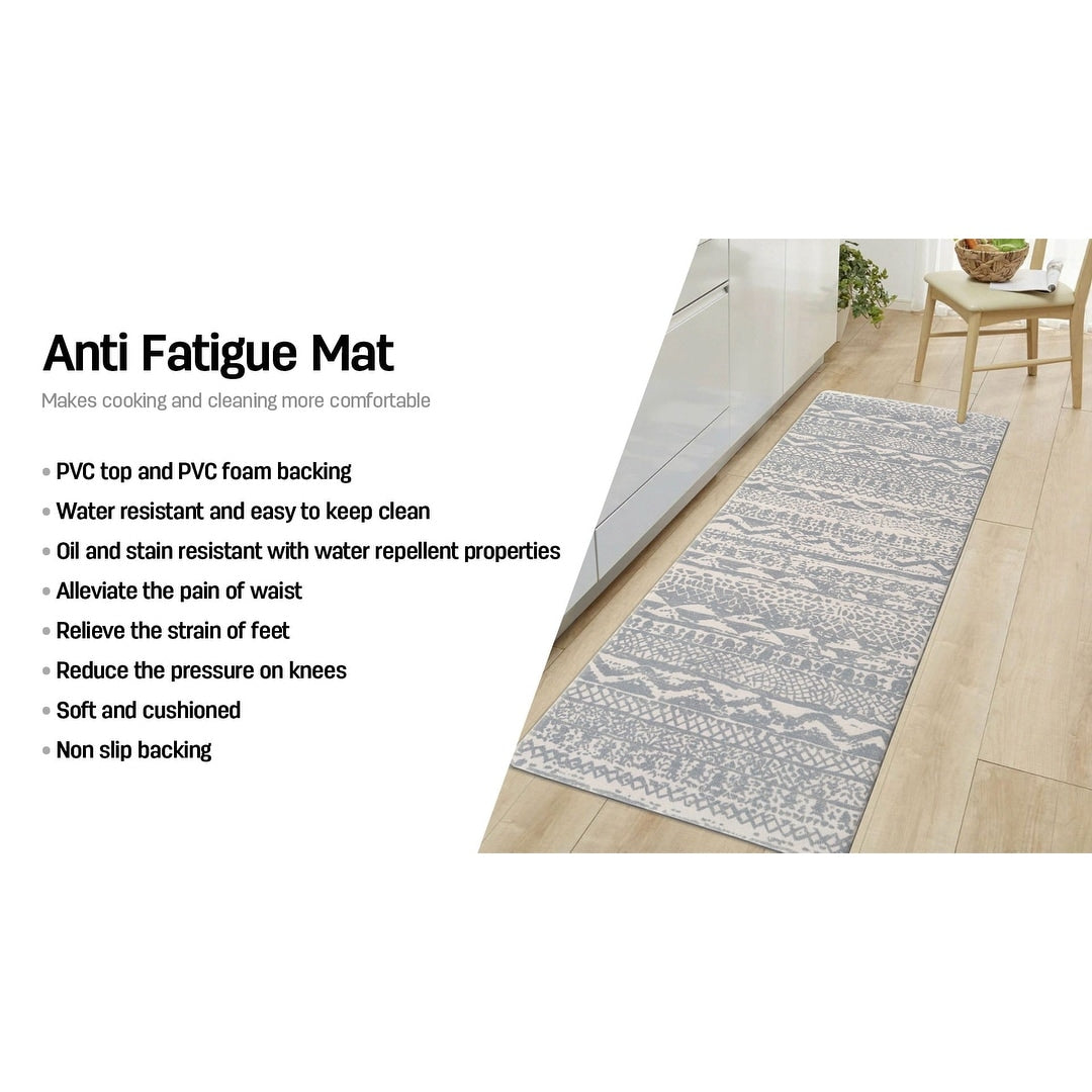 World Rug Gallery Distressed Boho Anti Fatigue Standing Mat