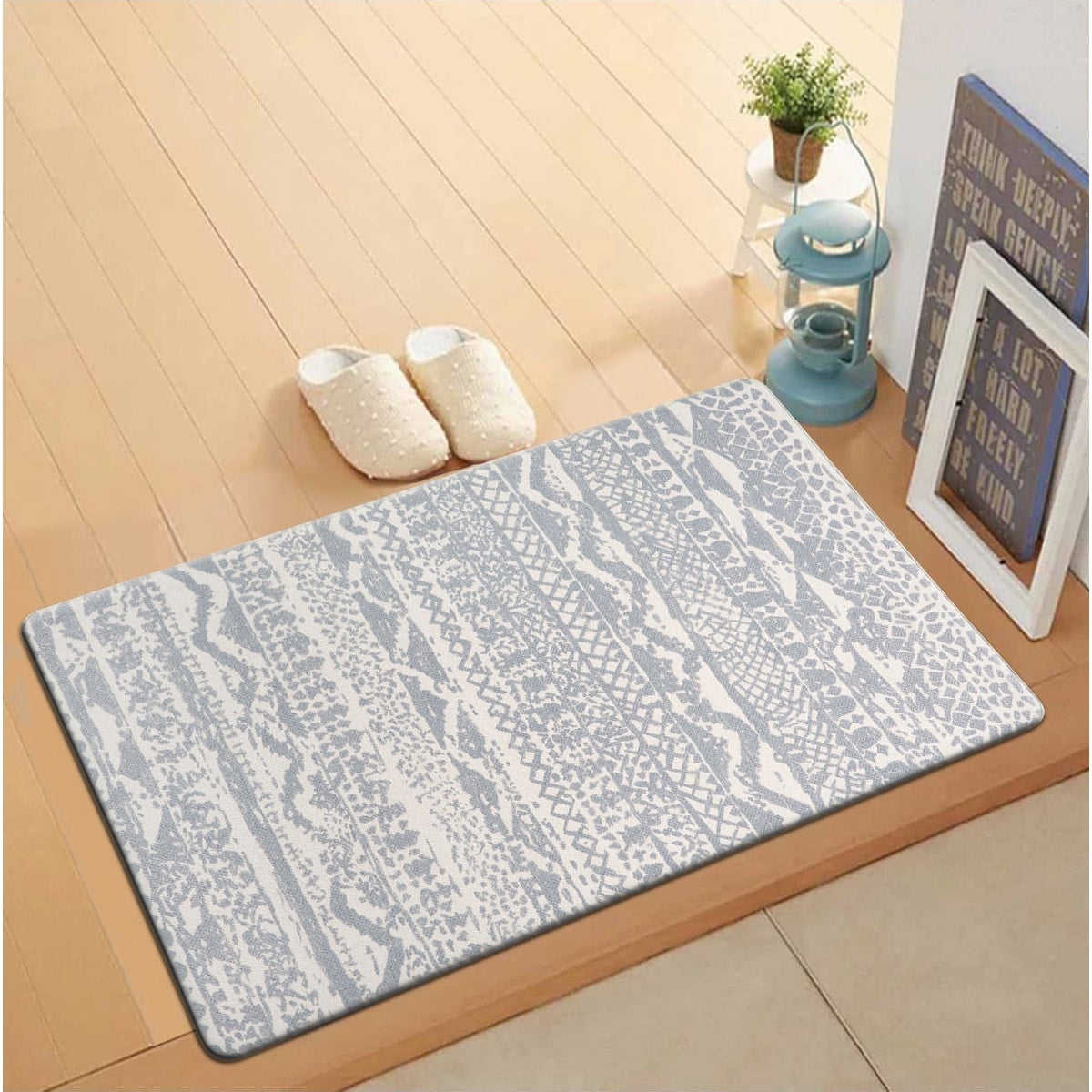World Rug Gallery Distressed Boho Anti Fatigue Standing Mat