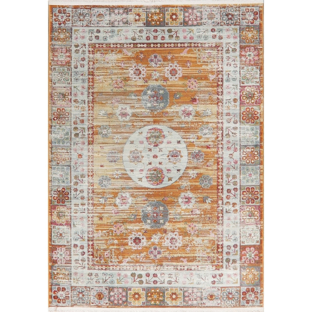 Distressed Geometric Turkish Vintage Style Oriental Area Rugs Kitchen