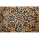 Distressed Gold Tabriz Persian Vintage Rug Hand-Knotted Wool Carpet - 6'6" x 9'9"