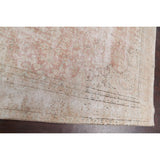 Distressed Muted Floral Kerman Persian Area Rug Wool Handmade Carpet - 9'6" x 11'9"