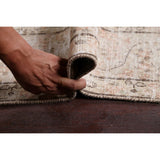 Distressed Muted Floral Kerman Persian Area Rug Wool Handmade Carpet - 9'6" x 11'9"