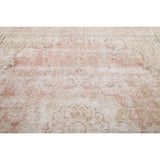Distressed Muted Floral Kerman Persian Area Rug Wool Handmade Carpet - 9'6" x 11'9"