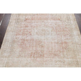 Distressed Muted Floral Kerman Persian Area Rug Wool Handmade Carpet - 9'6" x 11'9"