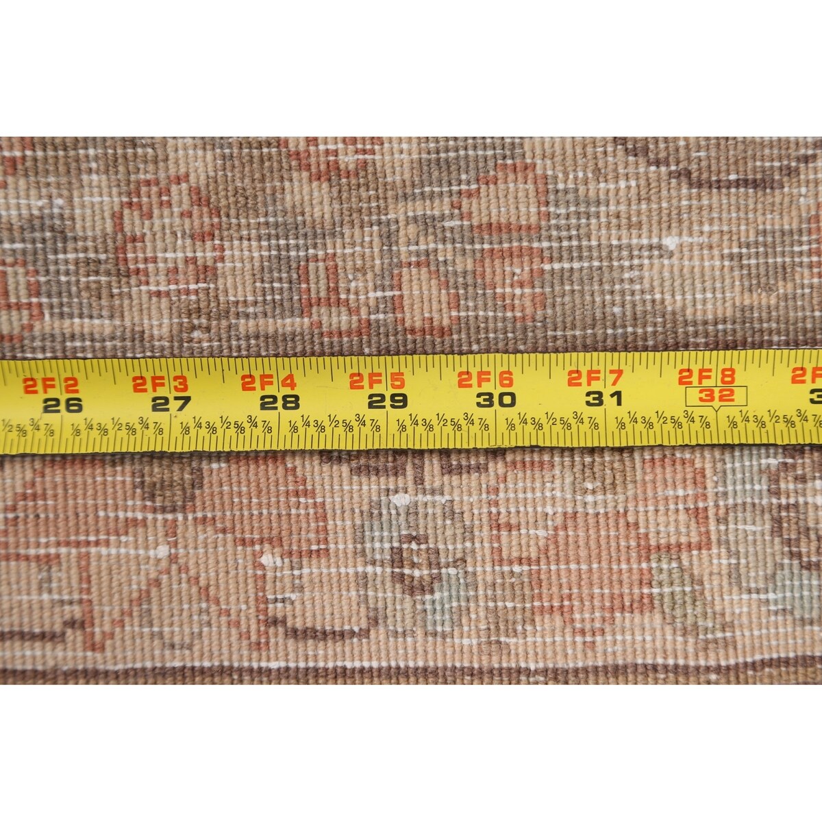 Distressed Muted Floral Kerman Persian Area Rug Wool Handmade Carpet - 9'6" x 11'9"