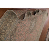 Distressed Over-Dyed Kashan Persian Antique Rug Handmade Wool Carpet - 9'5" x 12'2"
