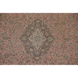 Distressed Over-Dyed Kashan Persian Antique Rug Handmade Wool Carpet - 9'5" x 12'2"