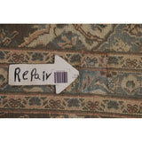 Distressed Over-Dyed Kashan Persian Antique Rug Handmade Wool Carpet - 9'5" x 12'2"