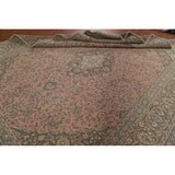 Distressed Over-Dyed Kashan Persian Antique Rug Handmade Wool Carpet - 9'5" x 12'2"
