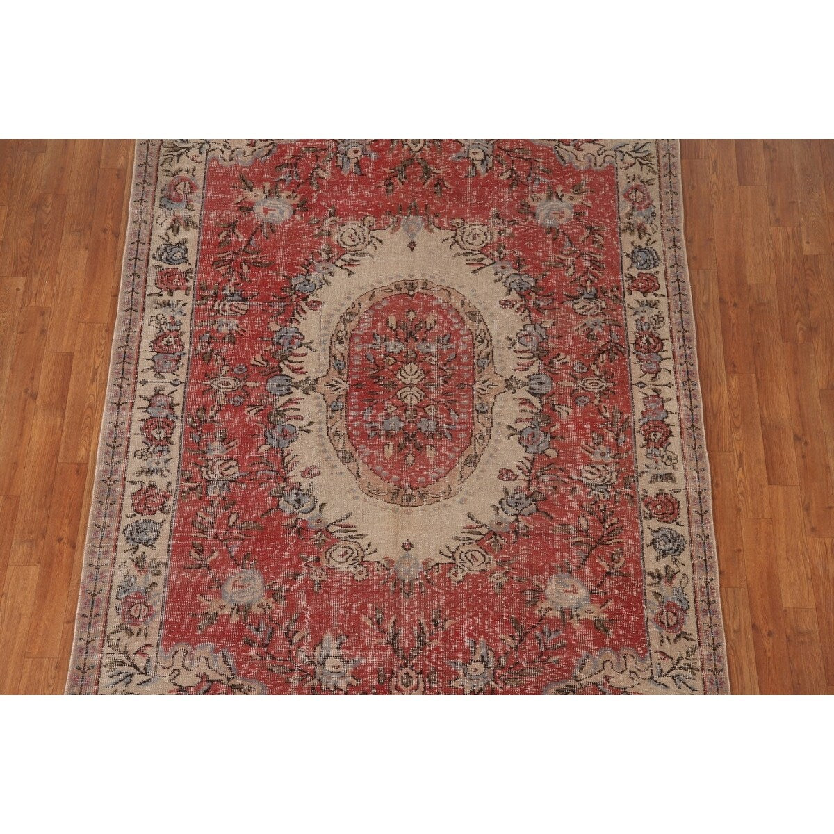 Distressed Sparta Turkish Vintage Rug Handmade Oriental Wool Carpet - 5'7" x 8'1"