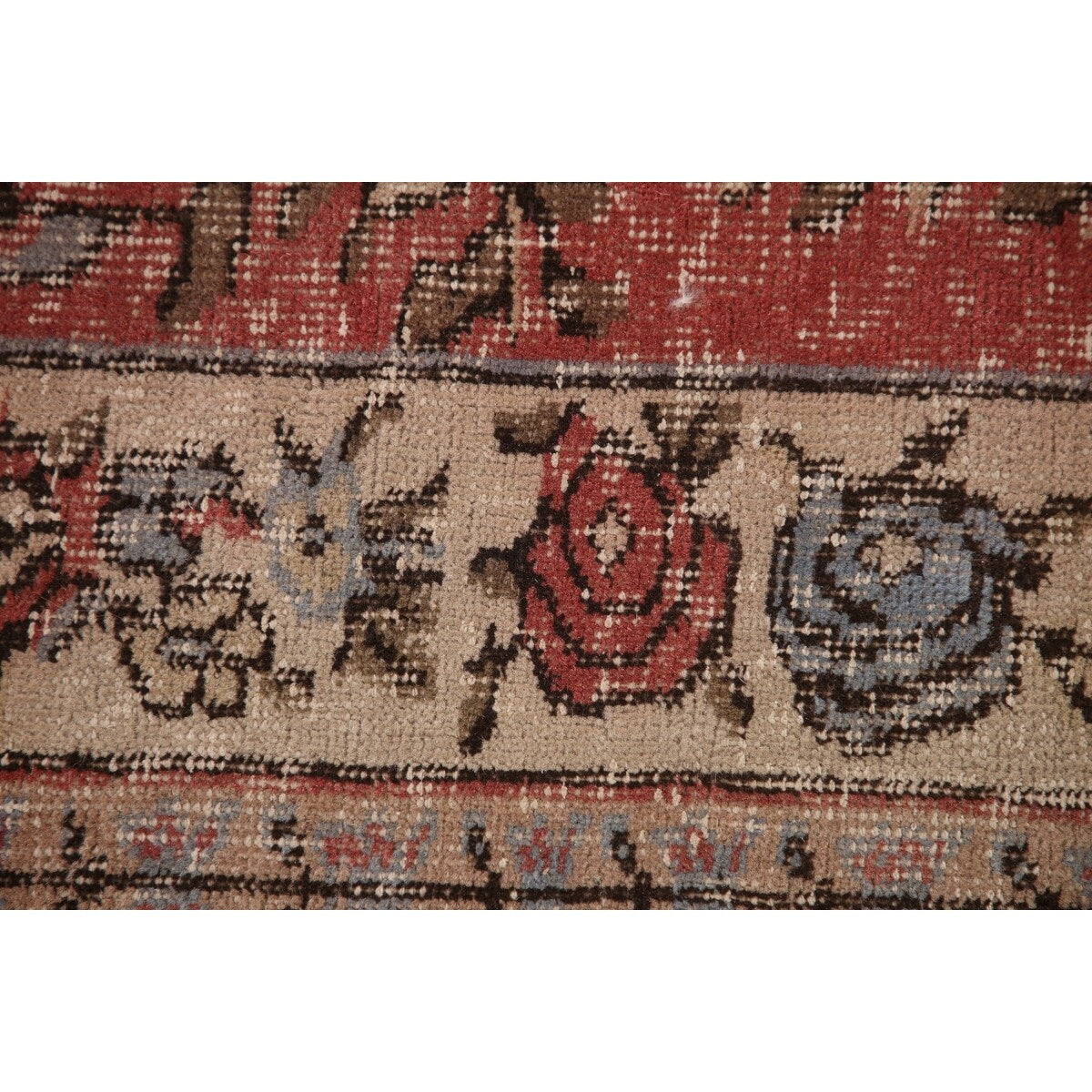 Distressed Sparta Turkish Vintage Rug Handmade Oriental Wool Carpet - 5'7" x 8'1"
