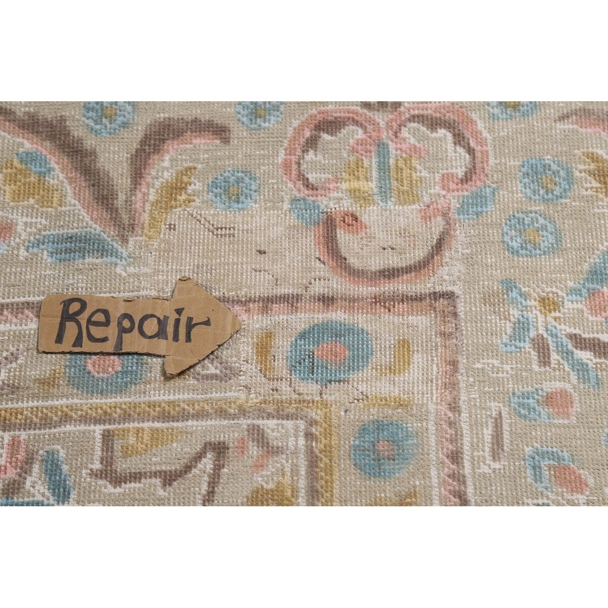 Distressed Tabriz Persian Area Rug Handmade Bedroom Wool Carpet - 9'4"x 12'5"