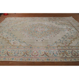 Distressed Tabriz Persian Area Rug Handmade Bedroom Wool Carpet - 9'4"x 12'5"