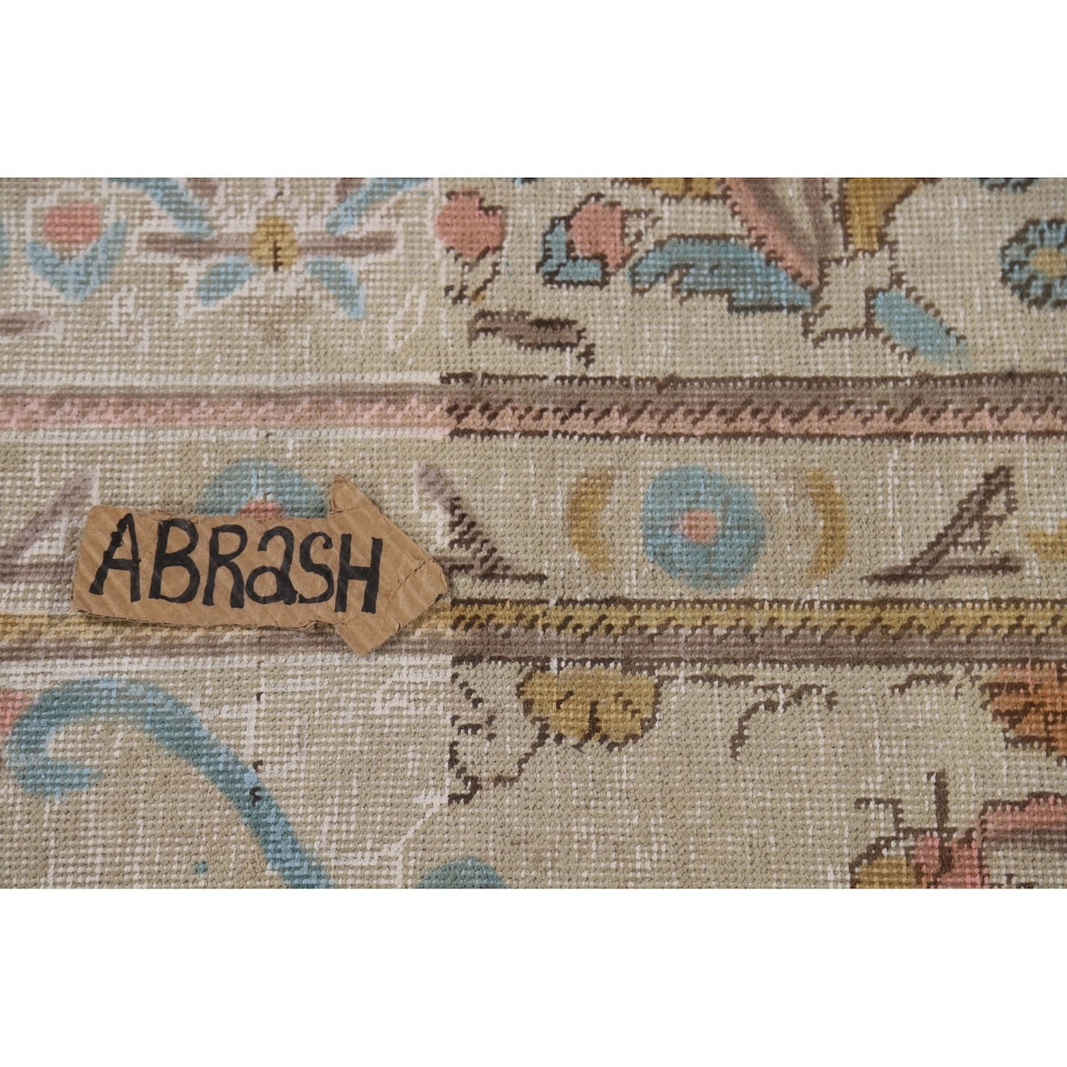 Distressed Tabriz Persian Area Rug Handmade Bedroom Wool Carpet - 9'4"x 12'5"