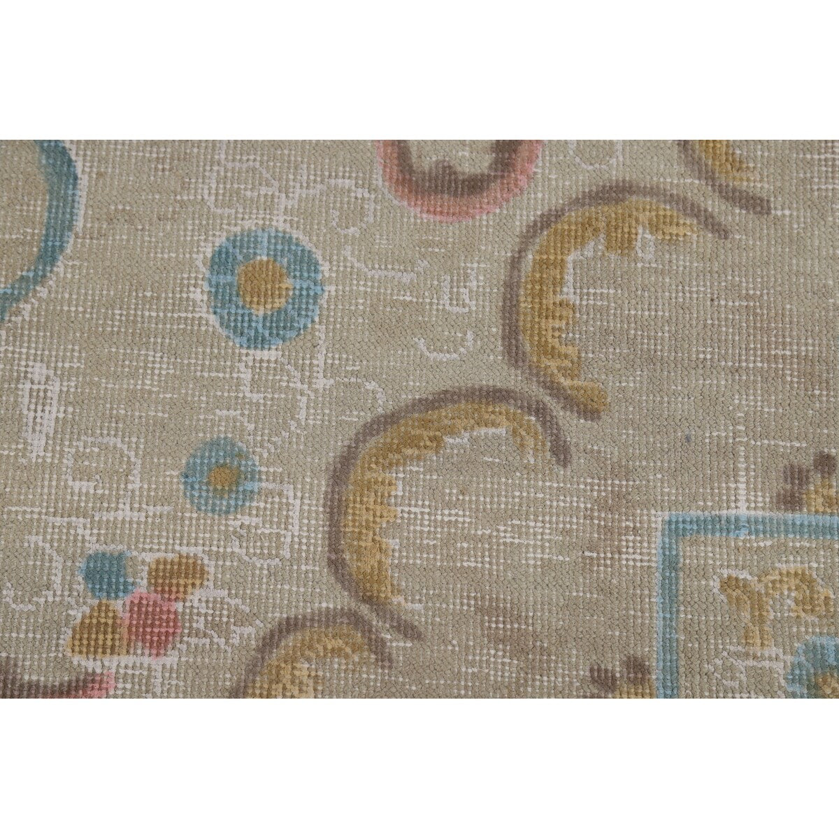 Distressed Tabriz Persian Area Rug Handmade Bedroom Wool Carpet - 9'4"x 12'5"