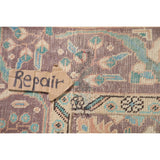 Distressed Tabriz Persian Vintage Rug Hand-Knotted Bedroom Wool Carpet - 6'7" x 9'6"
