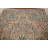 Distressed Tabriz Persian Vintage Rug Hand-Knotted Bedroom Wool Carpet - 6'7" x 9'6"
